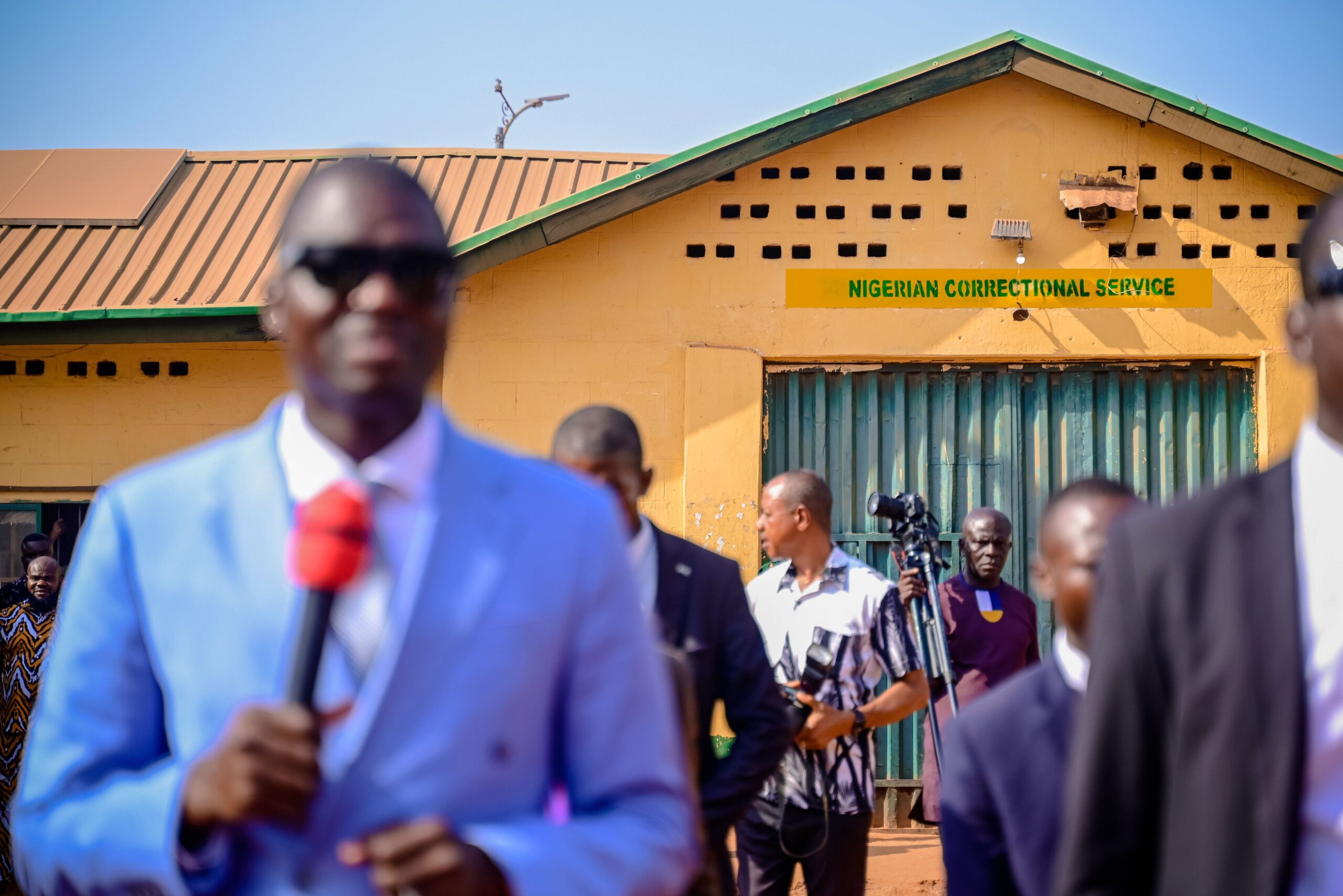 Governor Francis Nwifuru at the Abakaliki correctional center