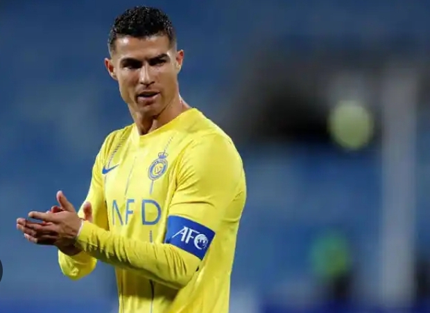 Ronaldo in action while playing for Al-Nassr